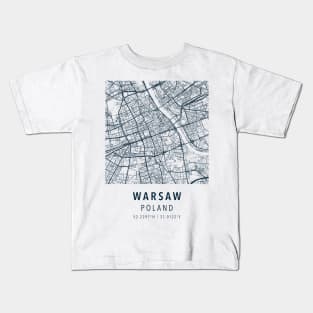 warsaw simple map Kids T-Shirt